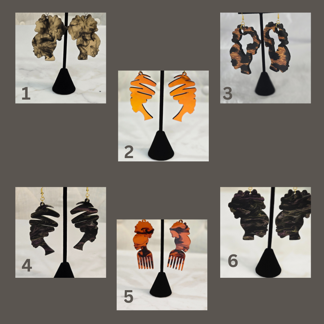 Afrocentric Silhouette Earrings – Bold Black Women Statement Jewelry
