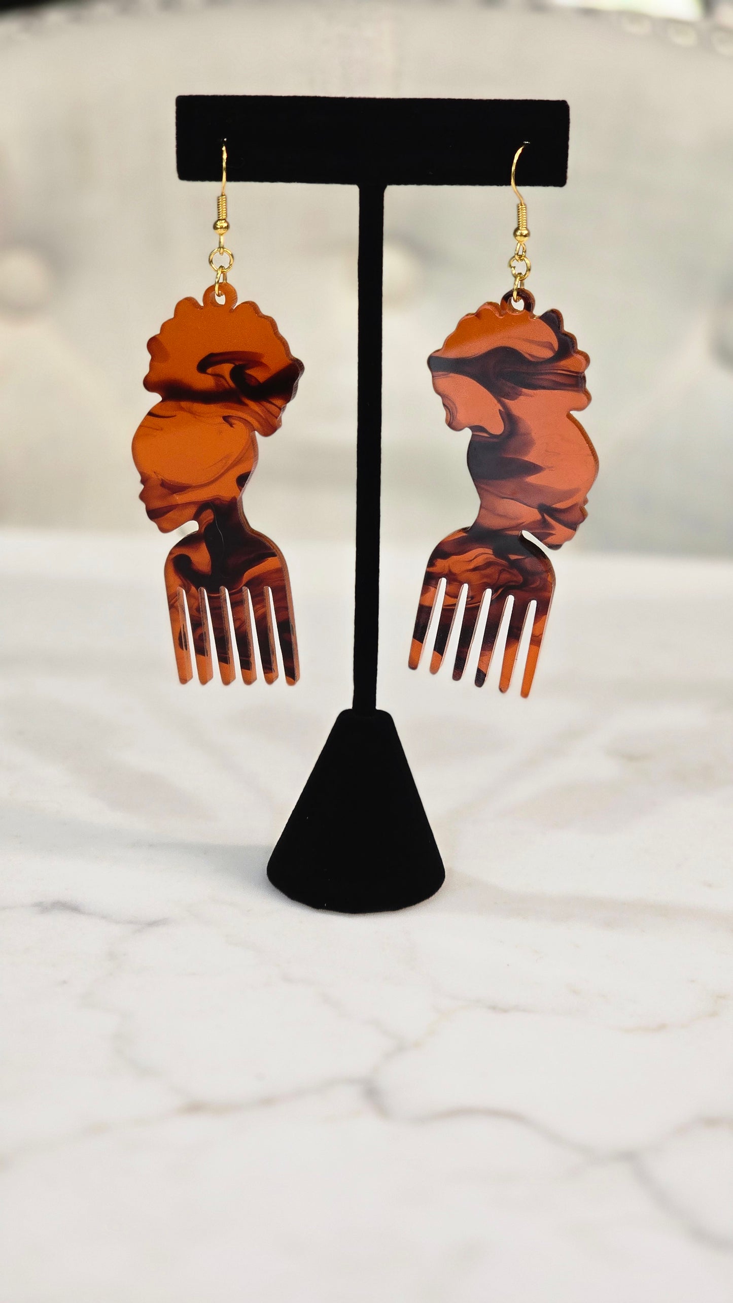 Afrocentric Silhouette Earrings – Bold Black Women Statement Jewelry