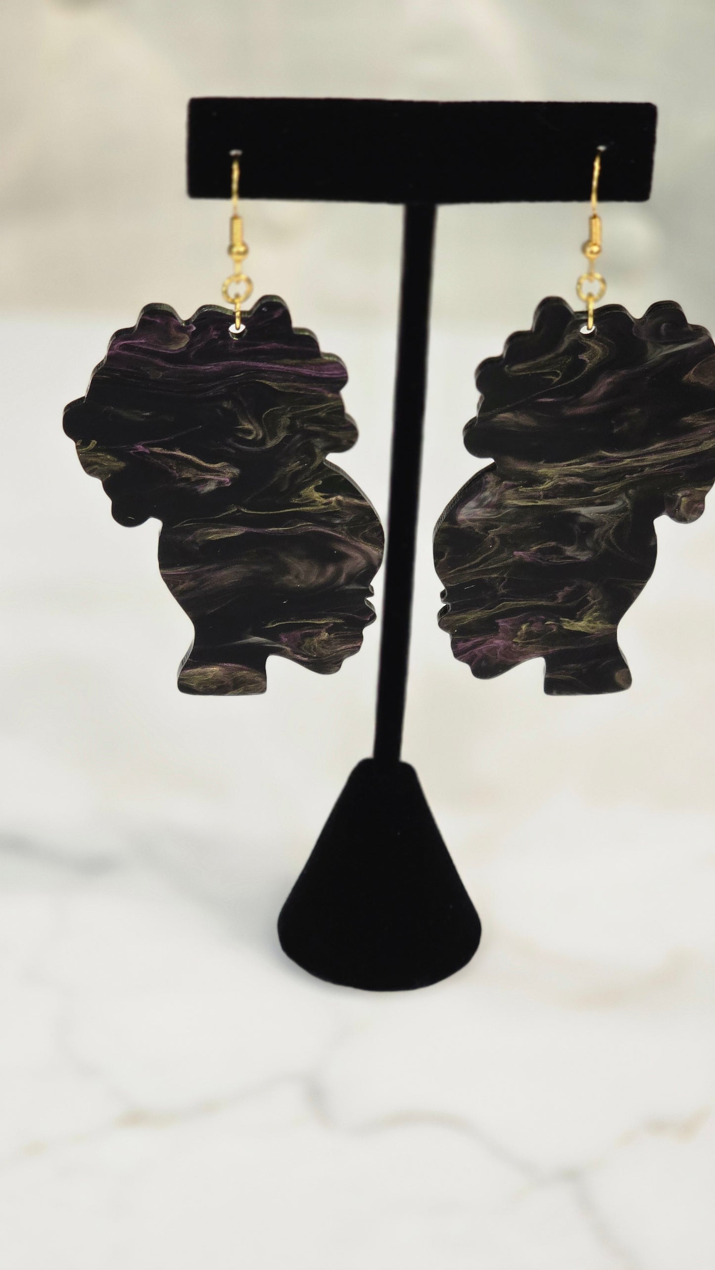 Afrocentric Silhouette Earrings – Bold Black Women Statement Jewelry