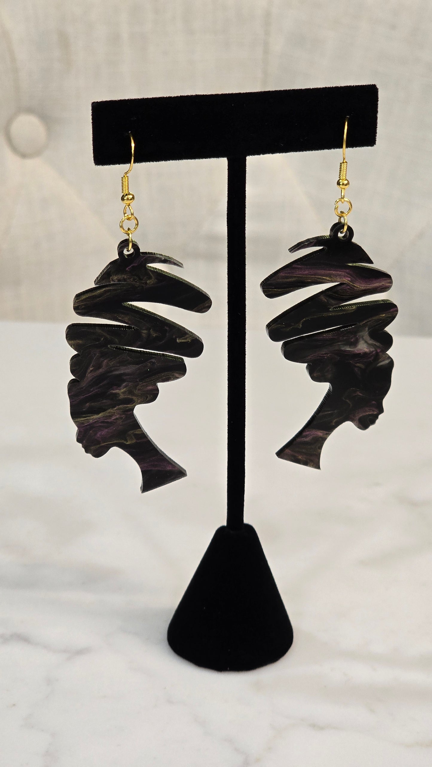 Afrocentric Silhouette Earrings – Bold Black Women Statement Jewelry
