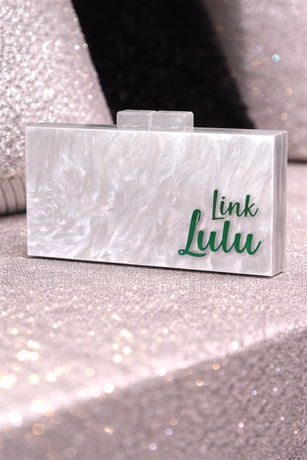 1946 Green & White Personalized Clutch