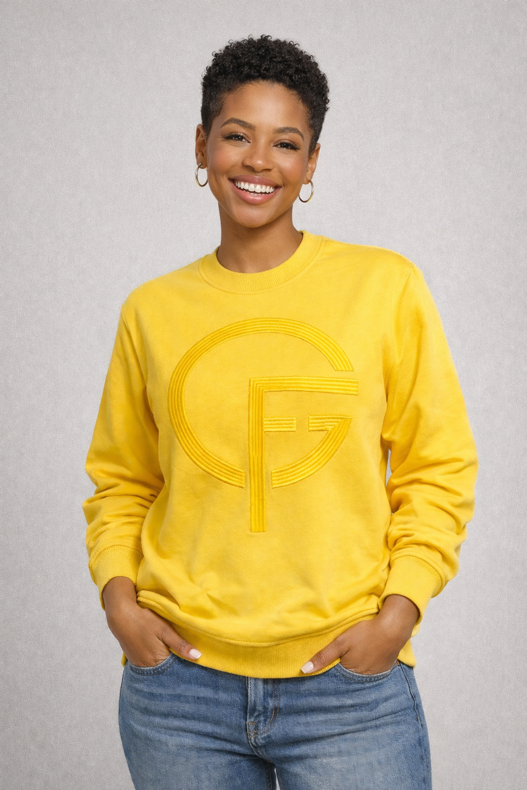 GF 3D Crewneck Embroidery Sweatshirt