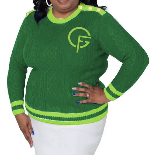 Girl Friend Sweater with Top Buttons